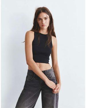 Pull&Bear – tanktop - Schwarz