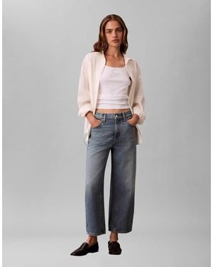 Calvin Klein High Rise Culotte Jeans - Grey