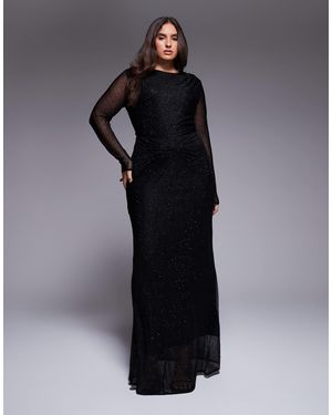 Jaded Rose Plus – anschmiegsames maxikleid - Schwarz