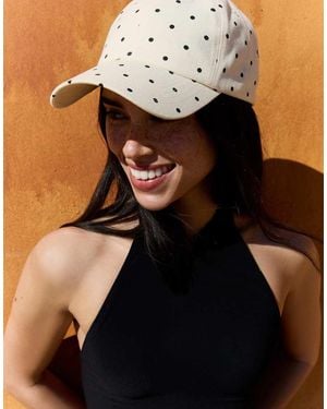 Bershka Polka Dot Cap - Black