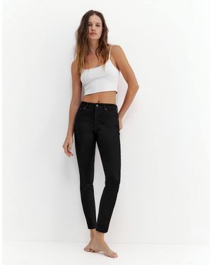 Pull&Bear – eng geschnittene jeans - Schwarz