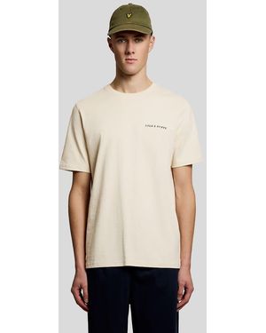 Lyle & Scott Script Logo Cotton Crew Neck T-Shirt - Natural