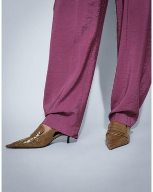 ASOS Sundae Slingback Loafers Met Kittenhak - Roze