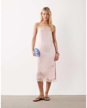 ARKET Vestito Sottoveste Midi - Rosa