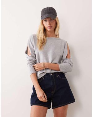 Mango Teen Long Sleeve Knitted Top - Blue