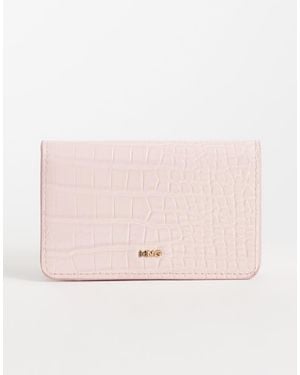 Mango Croc Effect Wallet - Pink