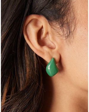 ASOS Pendientes De Botón Verdes Con Diseño Efecto Fundido De - Negro