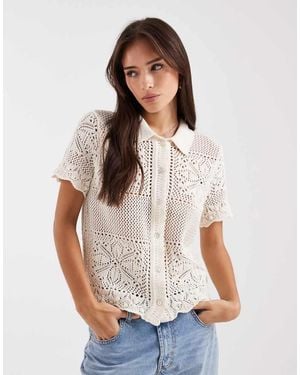 Levi's Camisa Color Crudo Con Patrón Floral De Croché Susanna De -Blanco