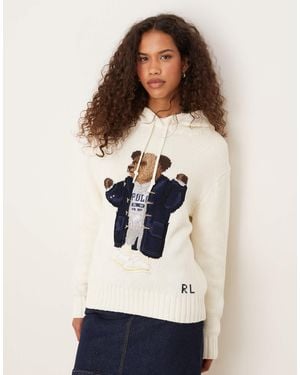 Polo Ralph Lauren Sweat à capuche à motif ourson - crème - Neutre