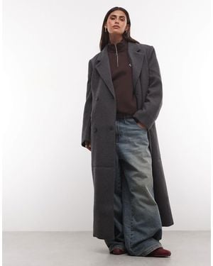 Weekday Logan Wool-blend Oversized Coat - Gray