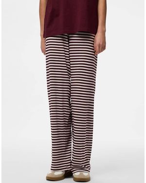 Pieces Wide-Leg Trousers - Red