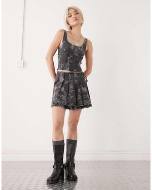 Ed Hardy Love Print Skirt - Natural