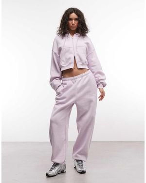Nike Studio Fleece Oversized Jogger Met Middelzwaar Gewicht En Omslagen - Roze