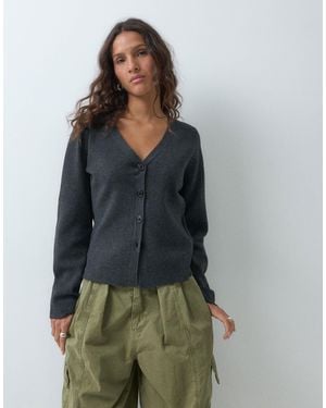 Vero Moda Structured Knitted Cardigan - Grey