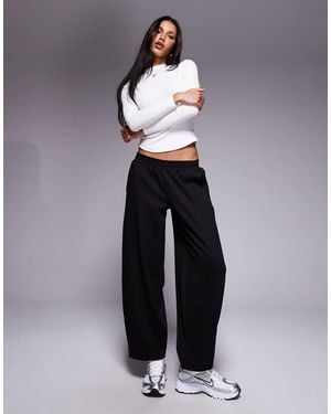 Kaiia Exclusive Cotton Rich Seam Detail Barrel Leg Trackies - Blue