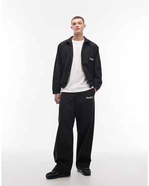 DOUBLE A by WOOD WOOD Robert Logo Shell Tracksuit Trousers Co-ord - Black
