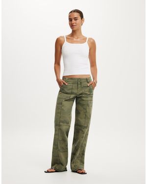 Cotton On Lexi Low Rise Utility Pant - Green