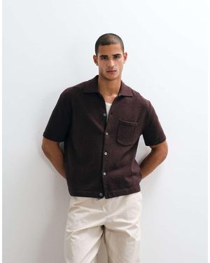 ARKET Camisa Chocolate De Punto Texturizado - Marrón