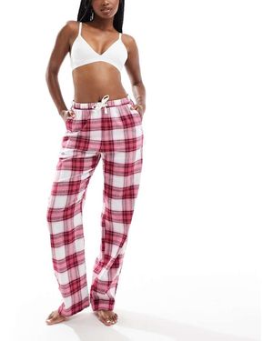 Lindex Pantalones De Pijama Rojos A Cuadros De