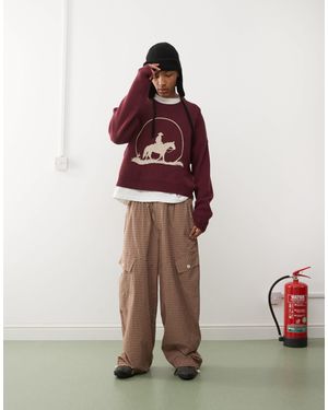 PacSun Cowboy High Neck Sweater - Red