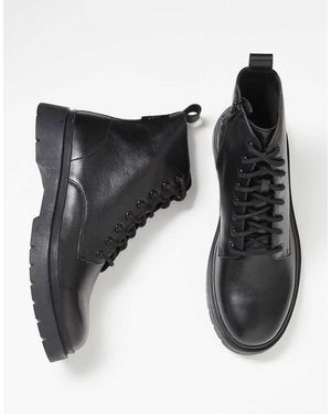 Walk London Callum Lace Up Boot - Black