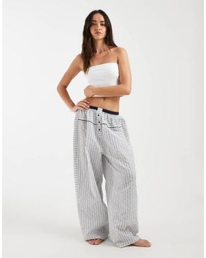 Free People 'Cross My Heart' Pantalones De Pijama En Marfil-Multi - Blanco