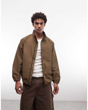Gramicci Nylon Mini Check Jacket - Brown