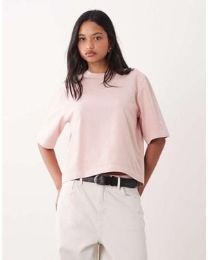 ARKET Pure Cotton Heavyweight Boxy Fit T-shirt - Pink