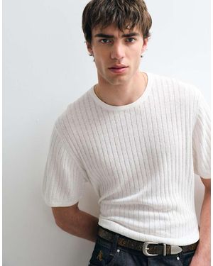 ASOS COLLECTIVE Relaxed Linen Rich T-shirt - Grey