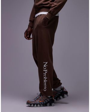 No Problemo Logo Sweatpants - Brown