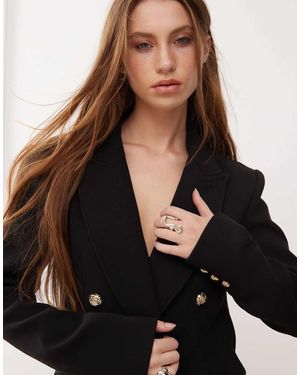 Lioness Blazer Doppiopetto Con Bottoni - Nero