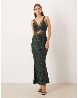 Never Fully Dressed Mimi Embellished Midaxi Dress - Green