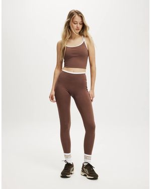Cotton On Ultra Soft Side Pocket Full Length Tight - Natural