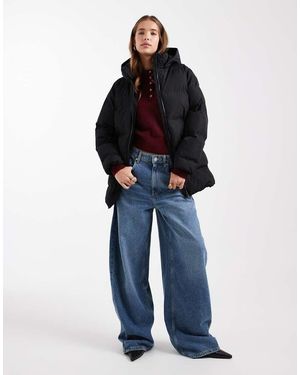 Mango Teen Mid Length Puffer Coat - Blue