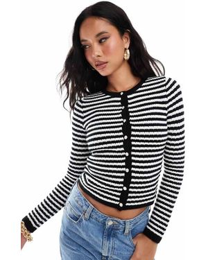 In The Style Fitted Button Through Cardigan - Black