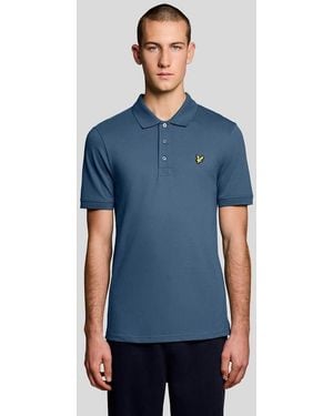 Lyle & Scott Ss Polo Shirts Plain Polo Shirt - Blue