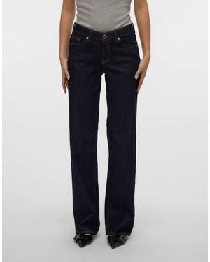 Vero Moda Vaqueros Azul Oscuro De Corte Ancho De