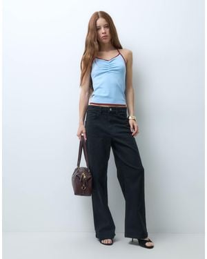 Vero Moda Hoch geschnittene wide-leg-jeans - Blau