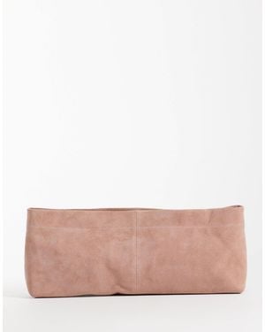 ASOS Suede Elongated Pouch Grab Bag - Pink