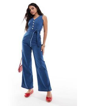 Threadbare Combinaison en denim - moyen délavé - Bleu