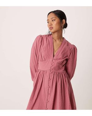 Nobody's Child Petite Starlight Long Sleeve Mini Dress - Red