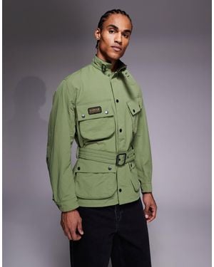 Barbour Contemporary A7 Hooded Logo Showerproof Jacket - Green