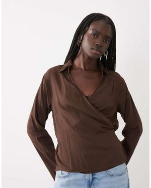 Mango Teen Camicia Allacciata - Marrone