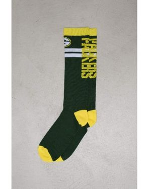 OOSC Calcetines Multicolores Para Esquí Y Snowboard Con Diseño De Los Bay Packers De X Nfl-Verde