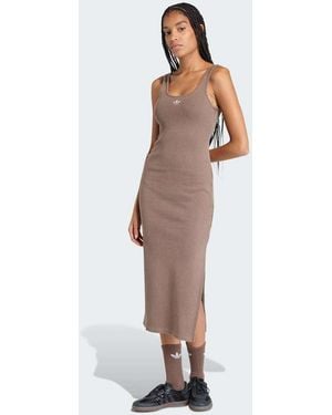 adidas Originals Essentials Rib Tank Maxi Dress Washed - White