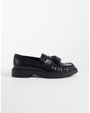 ASOS Mallory Chunky Trim Fringe Loafers - Black