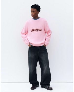 Pull&Bear Stwd pullover mit grafikprint - Pink