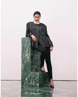 ASOS Interlock Stirrup Leggings - White