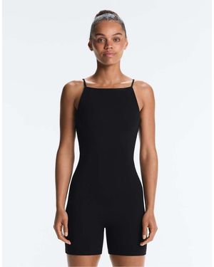 Oysho Evermove Boat Neck Short Jumpsuit - Blue