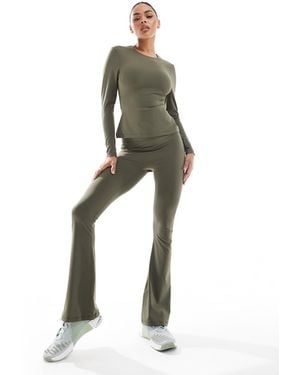 South Beach Flared High Waist Legging - Green